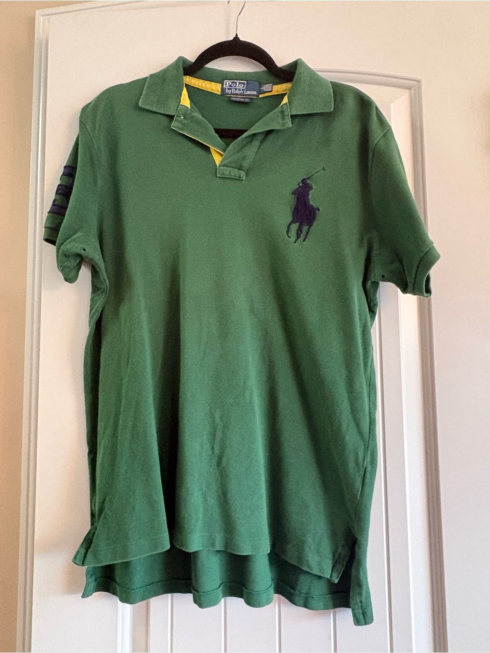 Green Polo with Navy Pony